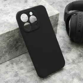 Futrola - maska VELVET TOUCH za iPhone 15 Pro (6.1) crna (MS).