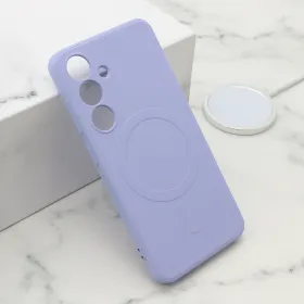 Futrola - maska VELVET TOUCH MagSafe za Samsung S921 Galaxy S24 5G ljubicasta (MS).