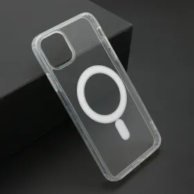 Futrola - maska STANDARD MagSafe za iPhone 11 Pro Max (6.5) providna (bela) (MS).