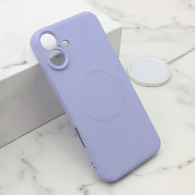 Futrola - maska VELVET TOUCH MagSafe za iPhone 16 Plus (6.7) ljubicasta (MS).