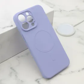 Futrola - maska VELVET TOUCH MagSafe za iPhone 14 Pro Max (6.7) ljubicasta (MS).