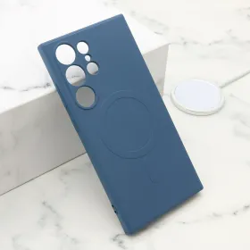 Futrola - maska VELVET TOUCH MagSafe za Samsung S928 Galaxy S24 Ultra 5G plava (MS).