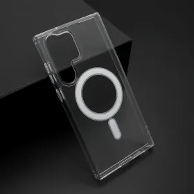 Futrola - maska STANDARD MagSafe za Samsung Galaxy S23 Ultra 5G providna (bela) (MS).