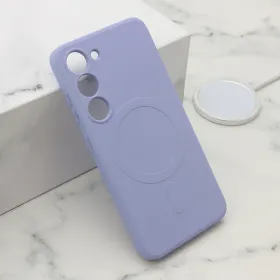 Futrola - maska VELVET TOUCH MagSafe za Samsung S911B Galaxy S23 ljubicasta (MS).