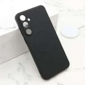 Futrola - maska VELVET TOUCH MagSafe za Samsung A556 Galaxy A55 5G crna (MS).