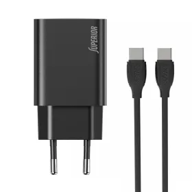 Kucni punjac Superior SU-P103 Super Fast PD 25W 3A Type C na Type C crni (CERT) (MS).