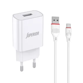 Kucni punjac Superior SU-P100 10.5W 2.1A Type C beli (MS).