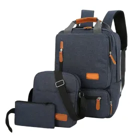 Ranac za laptop BP-07 set 3u1 (ranac i dve torbice) plavi (MS).