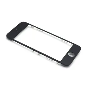 Staklo touchscreen-a za iPhone 5S sa frejmom + OCA sticker black (MS).