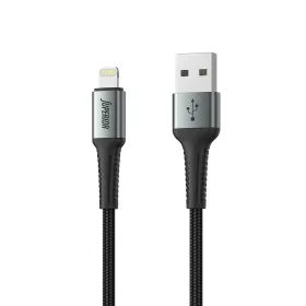 USB data kabl Superior SU-K104 pleteni Fast 12W 2.4A USB A na Lightning 1m crni (MS).