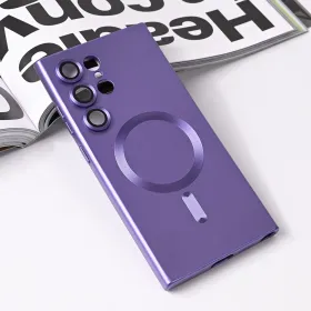 Futrola - maska Magsafe Chrome za Samsung S928B Galaxy S24 Ultra ljubicasta.