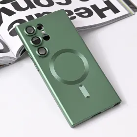 Futrola - maska Magsafe Chrome za Samsung S928B Galaxy S24 Ultra zelena.
