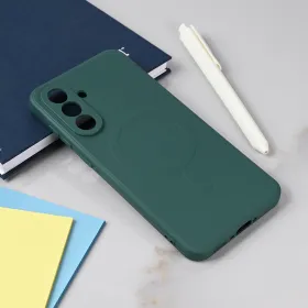 Futrola - maska Teracell Giulietta Magsafe za Samsung A566 Galaxy A56 5G tamno zelena.