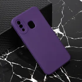 Futrola - maska Teracell Giulietta za Samsung A405F Galaxy A40 mat tamno ljubicasta.
