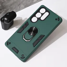 Futrola - maska Hard Ring za Samsung S938 Galaxy S25 Ultra tamno zelena.