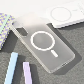Futrola - maska Magsafe mat PC za Samsung S936 Galaxy S25 Plus bela.