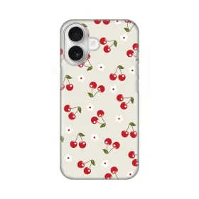 Silikonska futrola - maska print za iPhone 16 6.1 Cherry and Flowers.