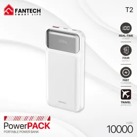 Power bank Prenosiva baterija Fantech T2 10000mAh QC, PD, 22.5W beli.