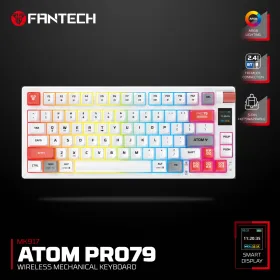 Tastatura Mehanicka Gaming Fantech MK917 RGB Atom PRO79 Wireless bela (Red switch).