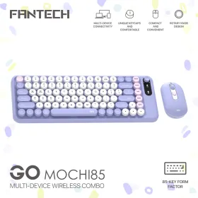 Combo mis tastatura wireless Fantech WK-898 GO mochi85 ljubicasta.