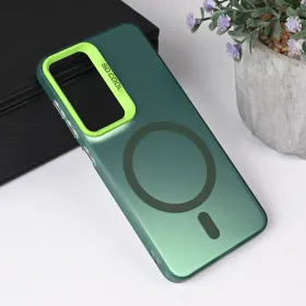 Futrola - maska Magsafe Clear za Samsung S931 Galaxy S25 zelena.