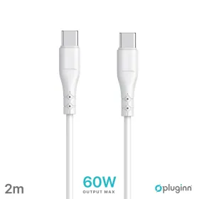USB Data kabl Pluginn PI-PD 60W Type C na Type C beli 2m.