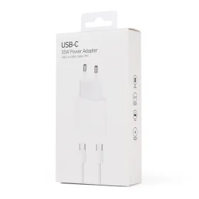 Kucni punjac PD Fast charger 35W za iPhone 15-16 sa PD Type C kablom CE beli.