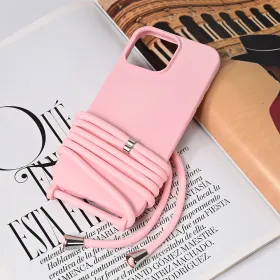 Futrola - maska Crossbody za iPhone 16 Pro Max 6.9 roze.