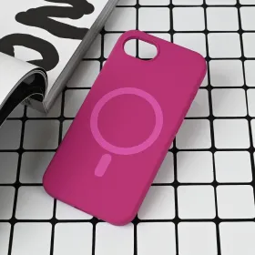 Futrola - maska Magsafe Pure color za iPhone 16e tamno pink.