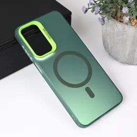Futrola - maska Magsafe Clear za Samsung A266 Galaxy A26 5G zelena.