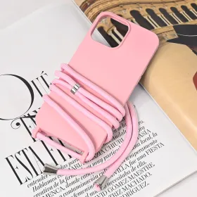 Futrola - maska Crossbody za iPhone 13 Pro Max 6.7 roze.