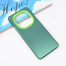 Futrola - maska Clear za Xiaomi Redmi Note 14 Pro 4G zelena.