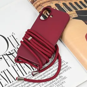 Futrola - maska Crossbody za iPhone 16 6.1 bordo.