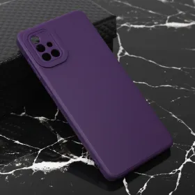 Futrola - maska Teracell Giulietta za Samsung A715F Galaxy A71 mat tamno ljubicasta.