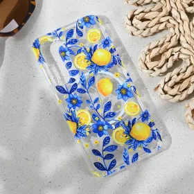 Futrola - maska print Magsafe za Samsung S911B Galaxy S23 Mediteran Lemon.