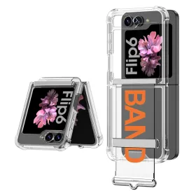 Futrola - maska CLEAR STRAP za Samsung F741B/F761B Galaxy Z Flip 6 5G/Z Flip 7 FE 5G narandzasta (GKK case) (MS).