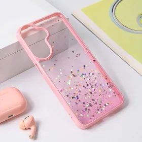Futrola - maska Frame Glitter za Samsung A266 Galaxy A26 5G roze.