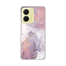 Silikonska futrola - maska print za Vivo Y16 Pink Marble.