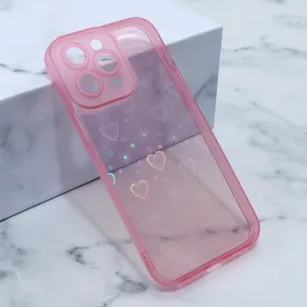Futrola - maska Heart Color IMD za iPhone 14 Pro Max (6.7) roze (MS).