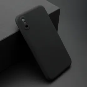 Futrola - maska ultra tanki KOLOR za iPhone X crna (MS).