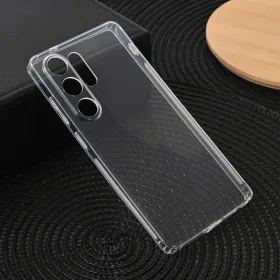 Silikonska futrola - maska Ultra Thin with pluggy za Samsung S938 Galaxy S25 Ultra Transparent.