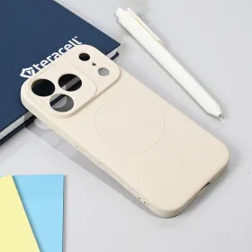 Futrola - maska Teracell Giulietta Magsafe za iPhone 17 Pro 6.3 bela.
