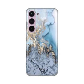 Silikonska futrola - maska print za Samsung S916B Galaxy S23 Plus Blue Gold Marble.