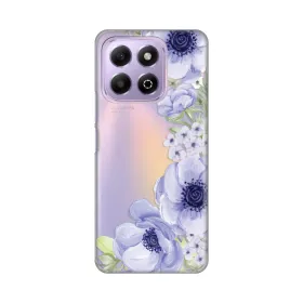 Silikonska futrola - maska print Skin za Huawei Honor X6b Blue Roses.