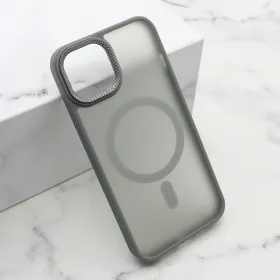 Futrola - maska SILKY MAGSAFE II za iPhone 13 (6.1) siva (MS).