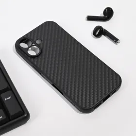 Futrola - maska Carbon fiber za iPhone 17 6.3 crna.