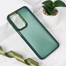 Futrola - maska Shining Camera za Samsung A175 Galaxy A17 tamno zelena.