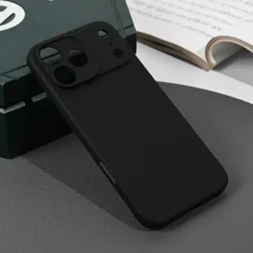 Silikonska futrola - maska Skin za iPhone 17 Pro Max 6.9 mat crna.