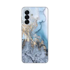 Silikonska futrola - maska print za Samsung A175 Galaxy A17 Blue Gold Marble.