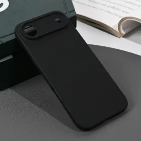 Silikonska futrola - maska Skin za iPhone 17 Air 6.6 mat crna.